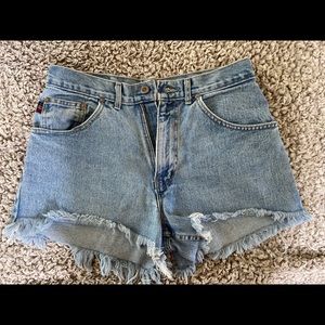 Vintage HIS High Waisted Fray Cut Off Jean Shorts